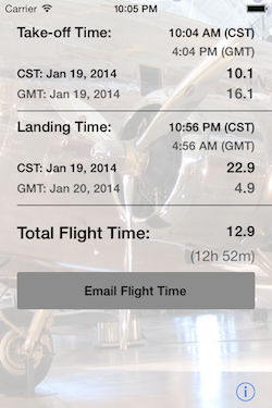 Flight Time Converter iOS Screenshot 1