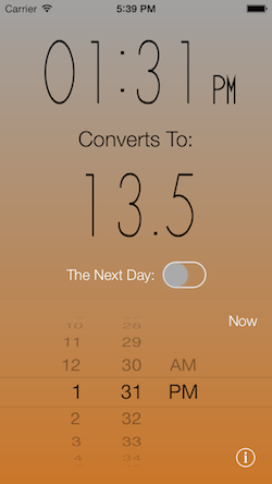 Time Converter 24 iOS Screenshot 1