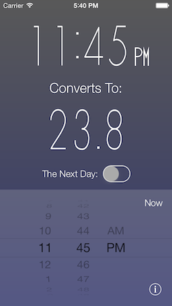 Time Converter 24 iOS Screenshot 2