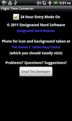 Flight Time Converter Android Screenshot 2